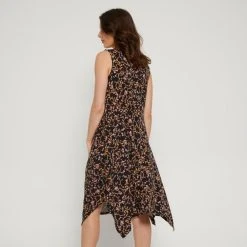 Savannah Hanky Hem Jersey Dress Orange Floral -Savannah Shop 641836 C 0800 23 2