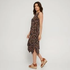 Savannah Hanky Hem Jersey Dress Orange Floral -Savannah Shop 641836 C 0800 23 3