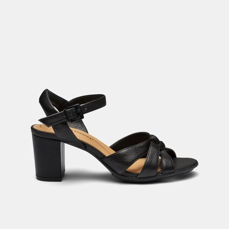 Hush Puppies Lorena Knot Front Block Heel Black 6 Hush Puppies Lorena Knot Front Block Heel Black - Image 4
