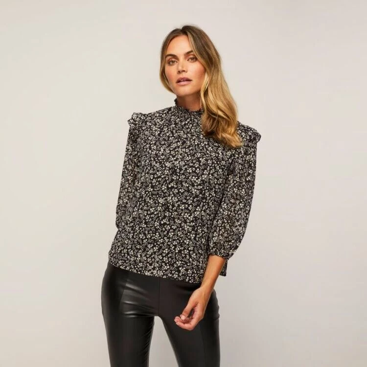 Leona Edmiston Ruby Shirred Trim Top Print 5 Leona Edmiston Ruby Shirred Trim Top Print - Image 3