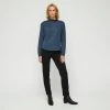 Khoko Collection High Neck Brushed Cosy Knit Top Denim XX Large -Savannah Shop BP630827001 denim den 4