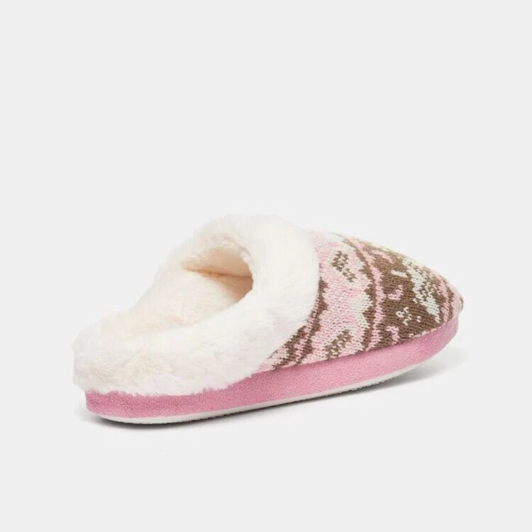 Sash & Rose Blossom Knit Scuff Slipper Multicoloured 4 Sash & Rose Blossom Knit Scuff Slipper Multicoloured - Image 2