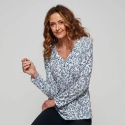 Savannah Brushed Ruched Vee Top Daisy