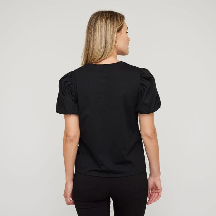 JB Jayson Brunsdon Women's Puff Sleeve Top Black 6 JB Jayson Brunsdon Women's Puff Sleeve Top Black - Image 4