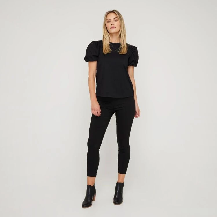 JB Jayson Brunsdon Women's Puff Sleeve Top Black 5 JB Jayson Brunsdon Women's Puff Sleeve Top Black - Image 3