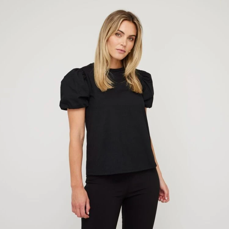 JB Jayson Brunsdon Women's Puff Sleeve Top Black 7 JB Jayson Brunsdon Women's Puff Sleeve Top Black - Image 5