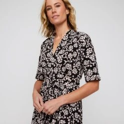 Khoko Smart V Neck Fit & Flare Jersey Dress Jasmin -Savannah Shop BP634851001 jasmin 3