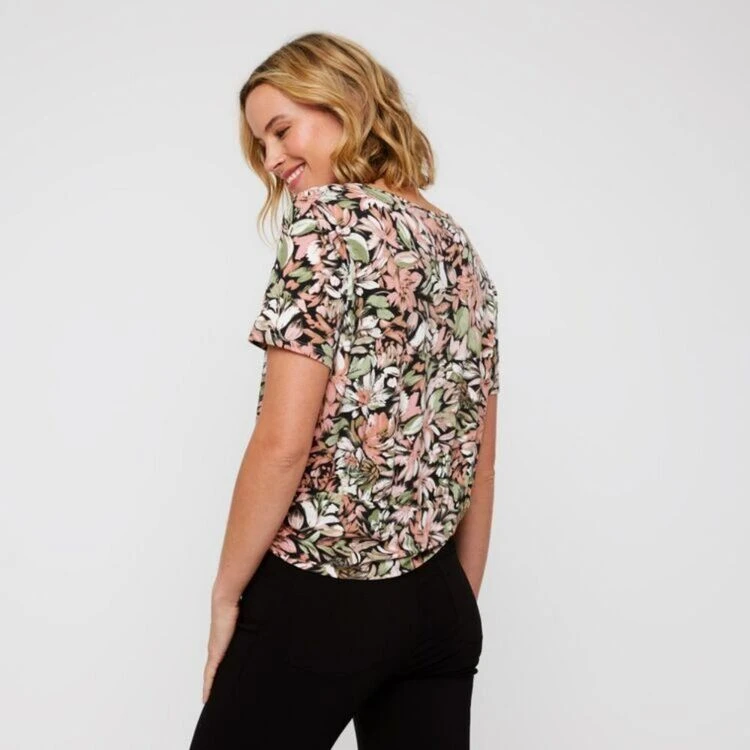 Khoko Smart Ruched Hem Jersey Top Magnolia X Large 6 Khoko Smart Ruched Hem Jersey Top Magnolia X Large - Image 4