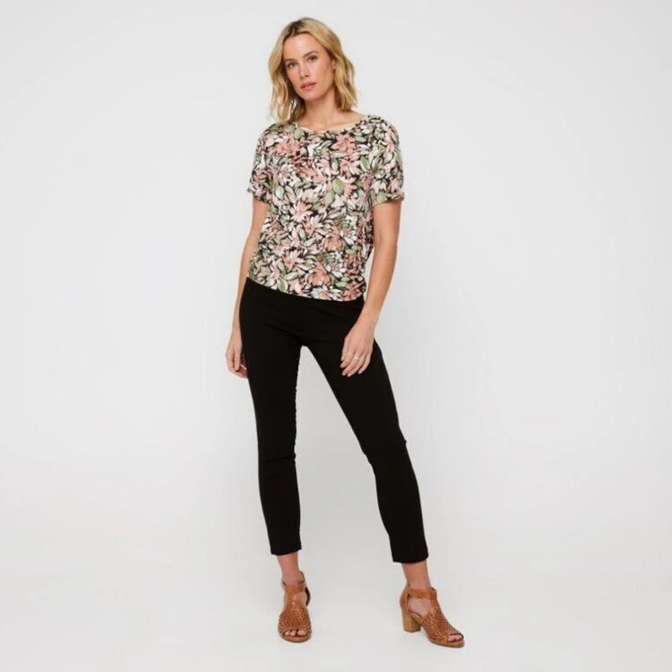 Khoko Smart Ruched Hem Jersey Top Magnolia X Large 5 Khoko Smart Ruched Hem Jersey Top Magnolia X Large - Image 3