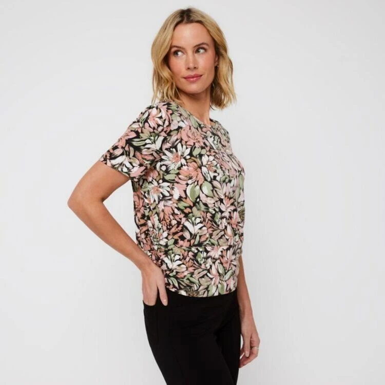 Khoko Smart Ruched Hem Jersey Top Magnolia X Large 4 Khoko Smart Ruched Hem Jersey Top Magnolia X Large - Image 2