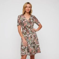 Khoko Smart Wrap Front Jersey Dress Magnolia 14 -Savannah Shop BP634853001 magnolia lbe