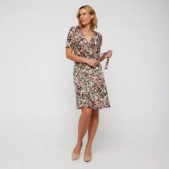 Khoko Smart Wrap Front Jersey Dress Magnolia 14 -Savannah Shop BP634853001 magnolia lbe 3