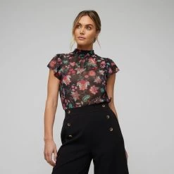 Leona Edmiston Ruby Wide Leg Pant Black 16 -Savannah Shop BP634870001 black 3