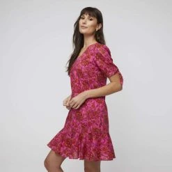 Stella Sunrise Sarasa Dress Pink Print -Savannah Shop BP634875001 pink print 3
