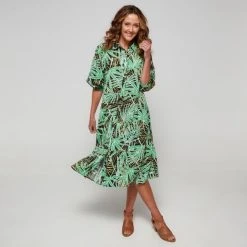 Stella Women's Tropics Shirtmaker Dress Jungle 7 Stella Women's Tropics Shirtmaker Dress Jungle -Savannah Shop BP634878001 jungle 3