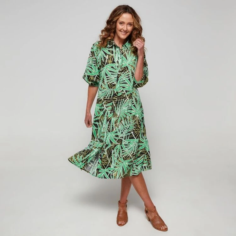 Stella Women's Tropics Shirtmaker Dress Jungle 4 Stella Women's Tropics Shirtmaker Dress Jungle - Image 2