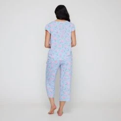 Sash & Rose Classics Woven Viscose Pyjama Set Hydrangea -Savannah Shop BP636686001 hydrangea 2