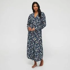 Sash & Rose Women's Long Sleeve Woven Viscose Gown Print -Savannah Shop BP636710001 print msc 3