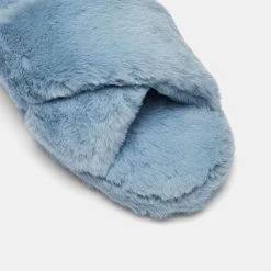 Sash & Rose Maisie Cross Strap Slippers Blue