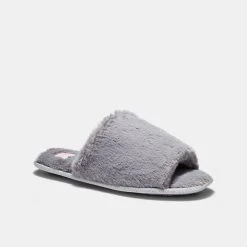 Sash & Rose Women's Marley Plush Slide Slipper Grey -Savannah Shop BP639509011 grey 2