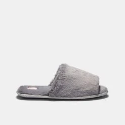 Sash & Rose Women's Marley Plush Slide Slipper Grey -Savannah Shop BP639509011 grey