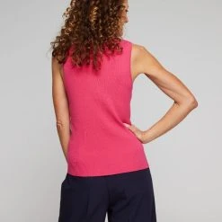Jane Lamerton Cross Front Knit Top Cyclamen -Savannah Shop BP640558001 cyclamen 3