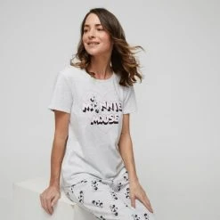 Disney Minnie Mouse Women's Minnie Mouse Sleep Tee Grey