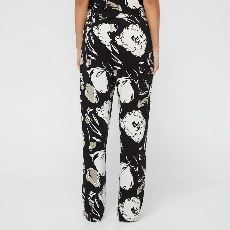 Jane Lamerton Women's Moonflower Sleep Pant Black & Print 6 Jane Lamerton Women's Moonflower Sleep Pant Black & Print - Image 4