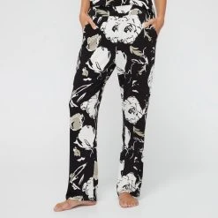 Jane Lamerton Women's Moonflower Sleep Pant Black & Print 11 Jane Lamerton Women's Moonflower Sleep Pant Black & Print -Savannah Shop BP641010005 blk prn
