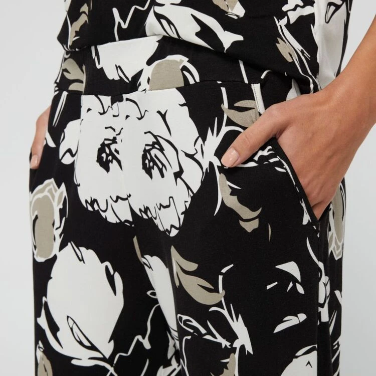 Jane Lamerton Women's Moonflower Sleep Pant Black & Print 4 Jane Lamerton Women's Moonflower Sleep Pant Black & Print - Image 2