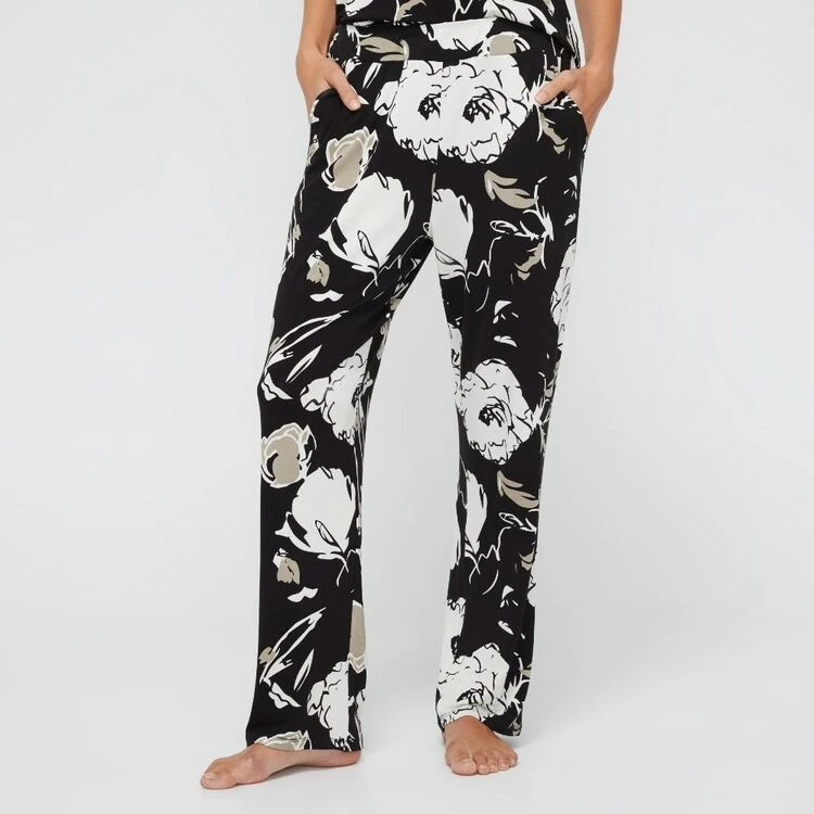Jane Lamerton Women's Moonflower Sleep Pant Black & Print 7 Jane Lamerton Women's Moonflower Sleep Pant Black & Print - Image 5