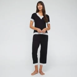 Jane Lamerton Women's Core Sleep Tee Black -Savannah Shop BP641012006 black 3