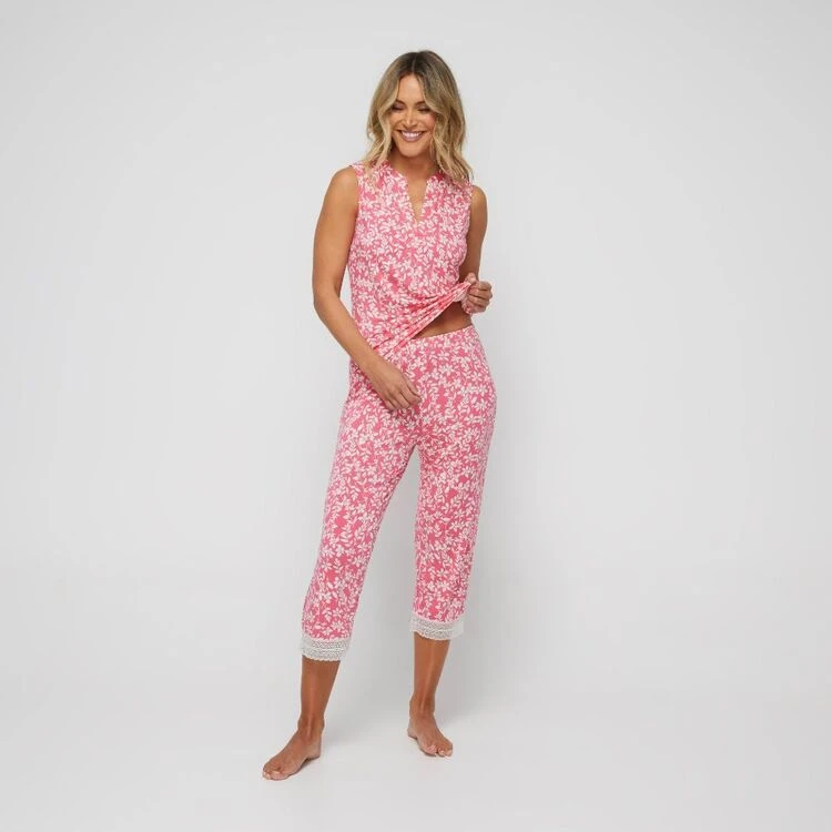 Jane Lamerton Camellia Sleep Pant Pink 3 Jane Lamerton Camellia Sleep Pant Pink