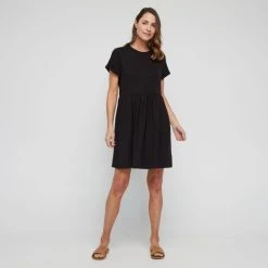Khoko Collection T Shirt Dress Black -Savannah Shop BP641028003 black 3