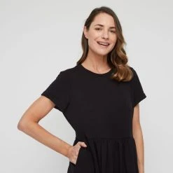 Khoko Collection T Shirt Dress Black -Savannah Shop BP641028003 black 4