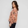 Khoko Collection Shirred Sleeve Blouse Floral -Savannah Shop BP641036004 floral msc 5