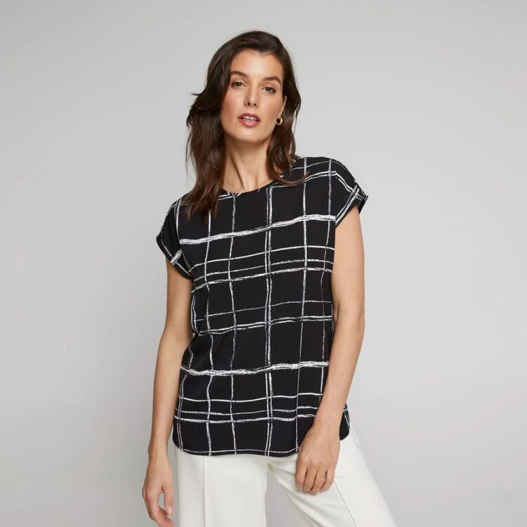 Jane Lamerton Grid Top Black & White 5 Jane Lamerton Grid Top Black & White - Image 3