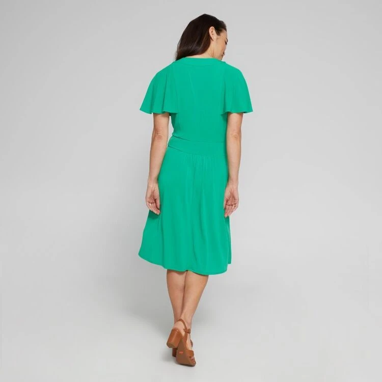 Jane Lamerton Fit And Flare Jersey Dress Green 6 Jane Lamerton Fit And Flare Jersey Dress Green - Image 4