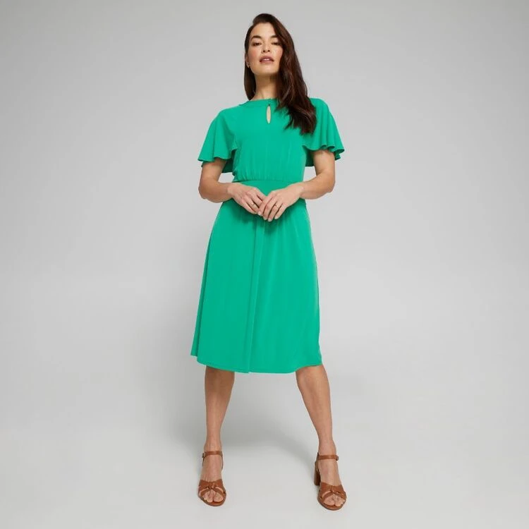Jane Lamerton Fit And Flare Jersey Dress Green 3 Jane Lamerton Fit And Flare Jersey Dress Green