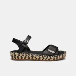 Hush Puppies Basha Flatform With Buckle Black -Savannah Shop BP641907001 black