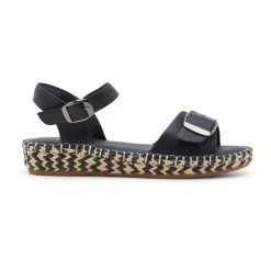 Hush Puppies Basha Flatform With Buckle Black -Savannah Shop BP641907001 black 5