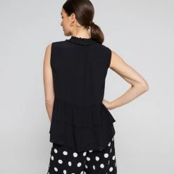Leona Edmiston Ruby Women's Tiered Soft Top Black 10 Leona Edmiston Ruby Women's Tiered Soft Top Black -Savannah Shop BP641969004 black 3