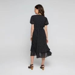 Leona Edmiston Ruby Women's Wrap Front Spot Dress Spot Print -Savannah Shop BP641971003 spot prn 3