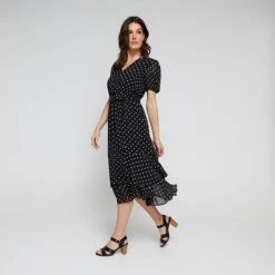 Leona Edmiston Ruby Women's Wrap Front Spot Dress Spot Print -Savannah Shop BP641971003 spot prn 5