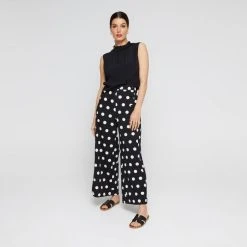 Leona Edmiston Ruby Women's Spot Print Wide Leg Pant Spot Print 9 Leona Edmiston Ruby Women's Spot Print Wide Leg Pant Spot Print -Savannah Shop BP641972003 spot prn