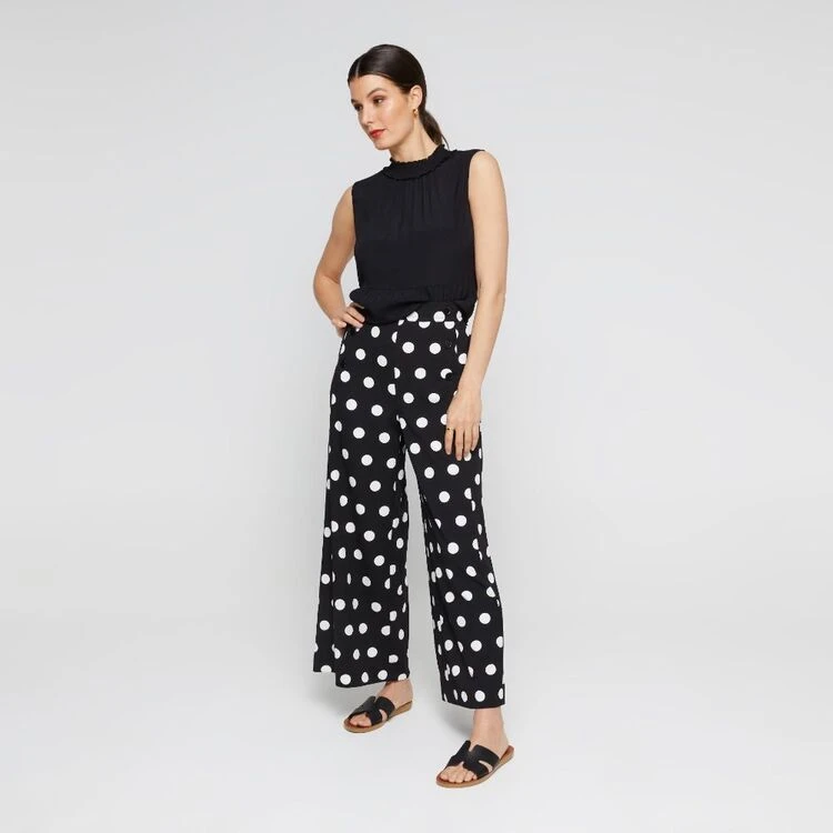 Leona Edmiston Ruby Women's Spot Print Wide Leg Pant Spot Print 4 Leona Edmiston Ruby Women's Spot Print Wide Leg Pant Spot Print - Image 2