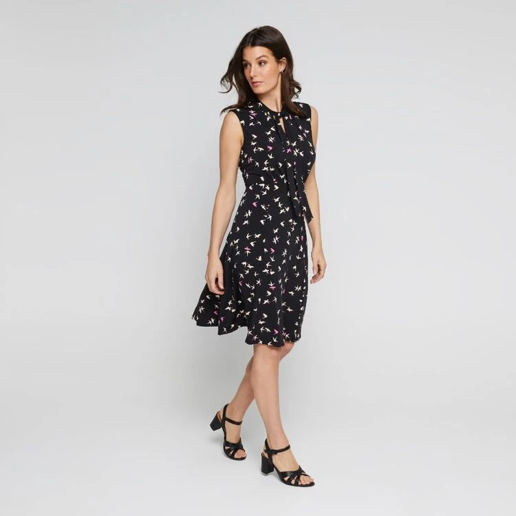 Leona Edmiston Ruby Tie Neck Dress Print 5 Leona Edmiston Ruby Tie Neck Dress Print - Image 3