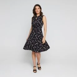 Leona Edmiston Ruby Tie Neck Dress Print