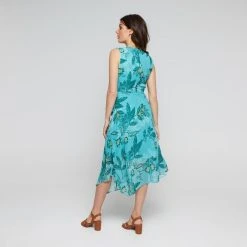 JB Jayson Brunsdon Women's Asymmetrical Ruffle Dress Paisley Print -Savannah Shop BP642037005 paisley prn 3