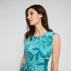 JB Jayson Brunsdon Women's Asymmetrical Ruffle Dress Paisley Print -Savannah Shop BP642037005 paisley prn 5